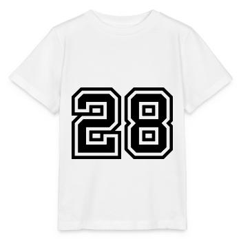 Symbole numérique 28 - T-shirt bio MINI CREATOR Stanley/Stella Enfant - blanc - Devant - Maike (125cm)