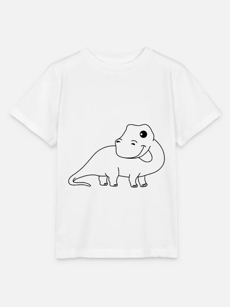 Dinosaurier brontosaurus Comic - Stanley/Stella Kinder T-Shirt MINI CREATOR  - Weiß