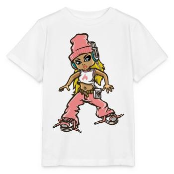 Hip hop fille en rose - T-shirt bio MINI CREATOR Stanley/Stella Enfant - blanc - Devant - Maike (125cm)