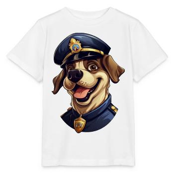 Chien policier - T-shirt bio MINI CREATOR Stanley/Stella Enfant - blanc - Devant - Maike (125cm)