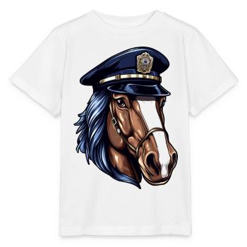 Horses Policeman - Stanley/Stella MINI CREATOR Kids’ T-Shirt - white - Front - Maike (125cm)