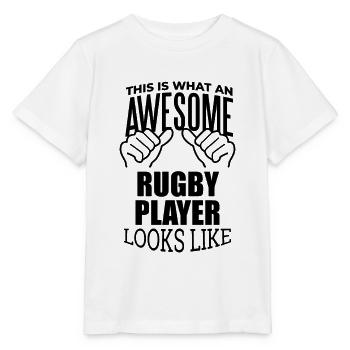 Rugby Rugby Rugby - Stanley/Stella Kinder T-Shirt MINI CREATOR  - Weiß - Vorne - Maike (125cm)