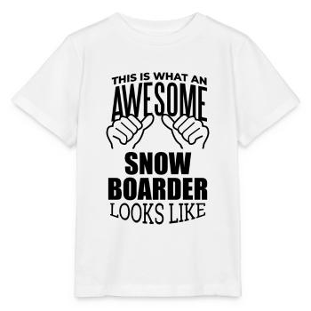 Snowboarden Snowboarden Snowboarden Snowboarden - Stanley/Stella Kinder T-Shirt MINI CREATOR  - Weiß - Vorne - Maike (125cm)