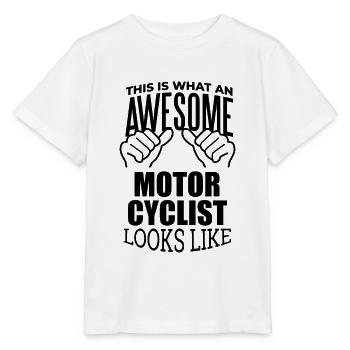 Motorcyclist - Stanley/Stella MINI CREATOR Kids’ T-Shirt - white - Front - Maike (125cm)