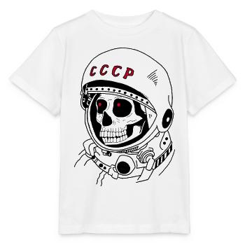 Crâne d'astronaute soviétique - T-shirt bio MINI CREATOR Stanley/Stella Enfant - blanc - Devant - Maike (125cm)