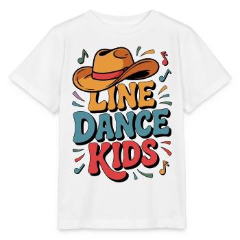 Line Dance Kids - Motif de chemise enfant - T-shirt bio MINI CREATOR Stanley/Stella Enfant - blanc - Devant - Maike (125cm)