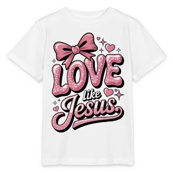 Love Like Jesus - Stanley/Stella Kinder T-Shirt MINI CREATOR  - Weiß - Vorne - Maike (125cm)