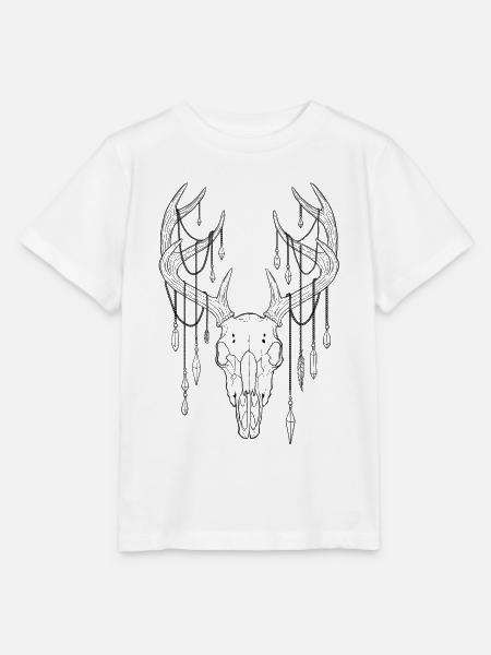 Hirschgeweih mit Kristallen - Stanley/Stella Kinder T-Shirt MINI CREATOR - Weiß