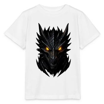 Tête de Dragon Sombre - T-shirt bio MINI CREATOR Stanley/Stella Enfant - blanc - Devant - Maike (125cm)