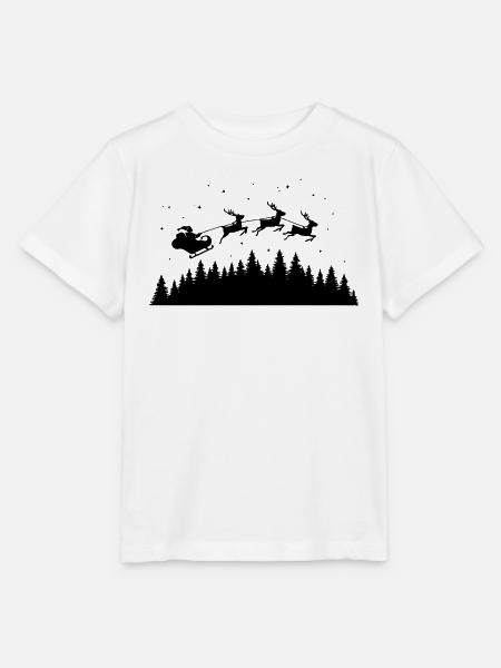Weihnachtsmann Schlitten Rentiere - Stanley/Stella Kinder T-Shirt MINI CREATOR - Weiß