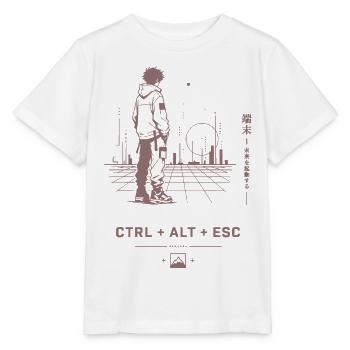 Ctrl Alt Esc: Retro City Walk - Stanley/Stella Kinder T-Shirt MINI CREATOR  - Weiß - Vorne - Maike (125cm)