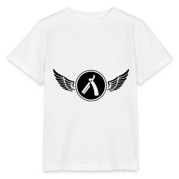 icône de lame de rasoir de coiffeur - T-shirt bio MINI CREATOR Stanley/Stella Enfant - blanc - Devant - Maike (125cm)