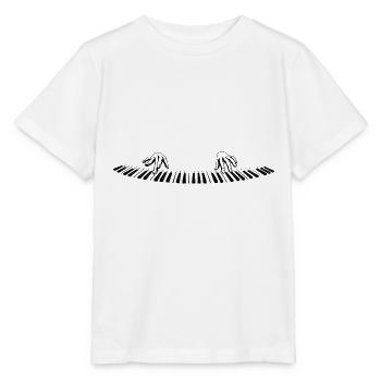 Piano Piano Musique Pianiste Mains Pianiste Pianiste - T-shirt bio MINI CREATOR Stanley/Stella Enfant - blanc - Devant - Maike (125cm)