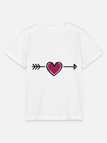 herz pfeil - Stanley/Stella Kinder T-Shirt MINI CREATOR - Weiß