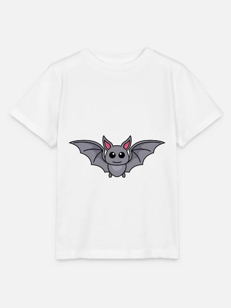 Fledermaus Comic Tier - Stanley/Stella Kinder T-Shirt MINI CREATOR  - Weiß