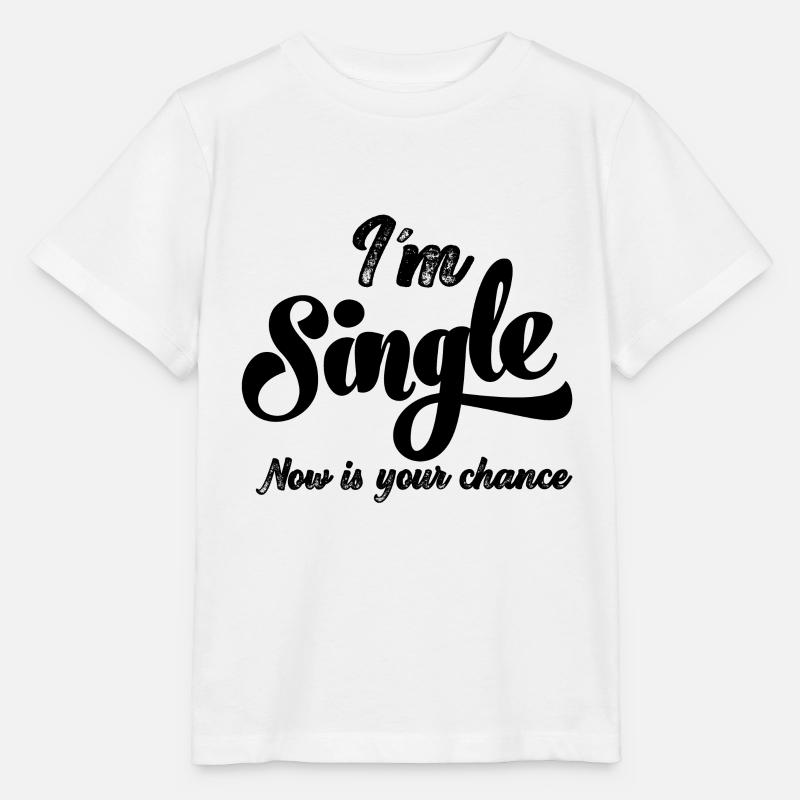 Bin Célibataire Célibataire Célibataire Statut relationnel - T-shirt bio MINI CREATOR Stanley/Stella Enfant - blanc
