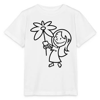 vl046a_blumenkind_1c - Stanley/Stella Kinder T-Shirt MINI CREATOR  - Weiß - Vorne - Maike (125cm)