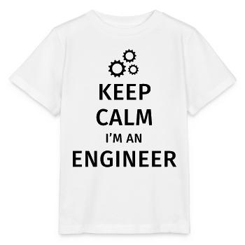 Keep Calm I'm an Engineer - Stanley/Stella Kinder T-Shirt MINI CREATOR  - Weiß - Vorne - Maike (125cm)