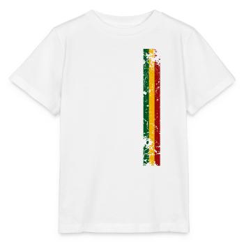 Reggae streifen - Stanley/Stella Kinder T-Shirt MINI CREATOR  - Weiß - Vorne - Maike (125cm)