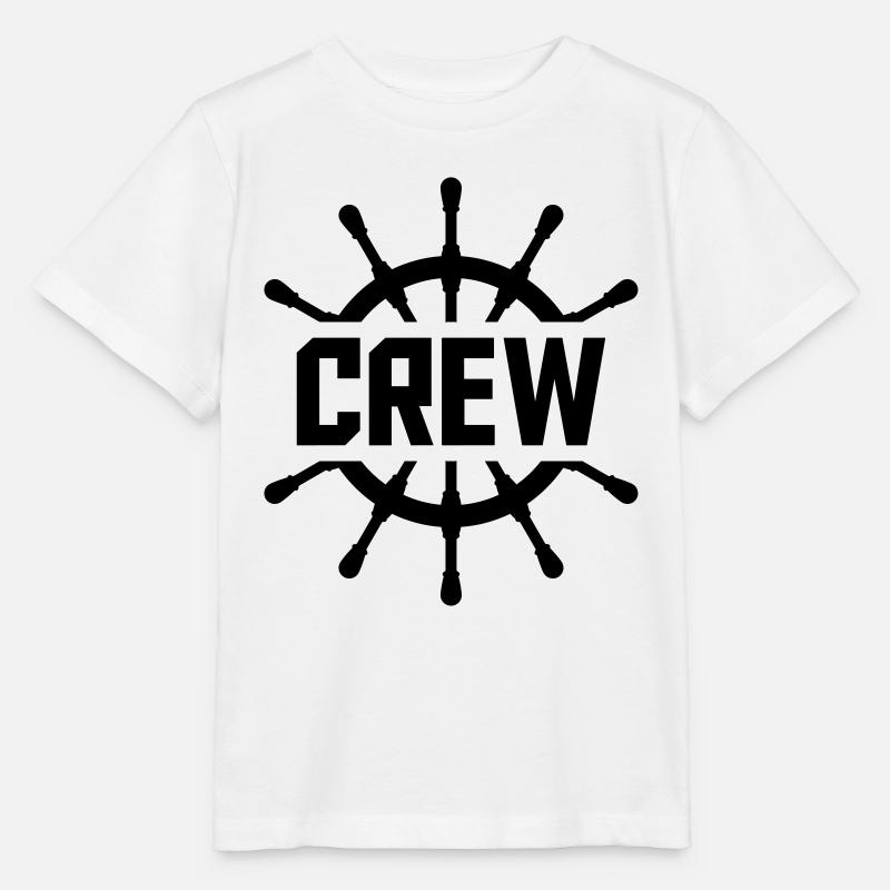 Crew Steuerrad Logo - Stanley/Stella Kinder T-Shirt MINI CREATOR  - Weiß