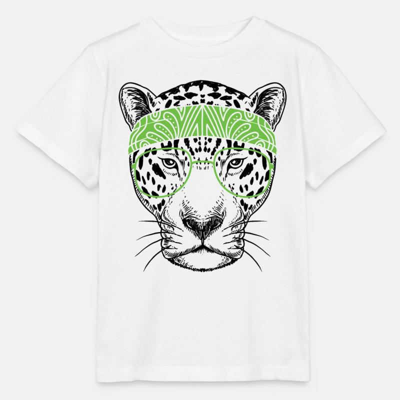 Leopard - Stanley/Stella MINI CREATOR Kids’ T-Shirt - white