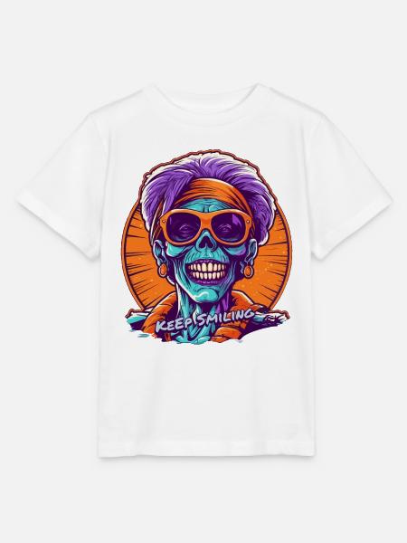 Keep Smiling - the Mummy - Stanley/Stella Kinder T-Shirt MINI CREATOR  - Weiß