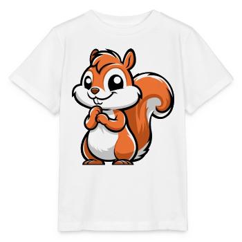 Freches kleines Eichhörnchen - Stanley/Stella Kinder T-Shirt MINI CREATOR  - Weiß - Vorne - Maike (125cm)