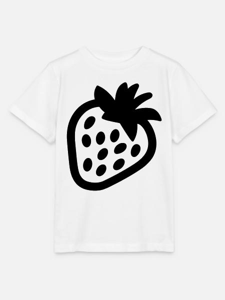 Erdbeere - Stanley/Stella Kinder T-Shirt MINI CREATOR - Weiß