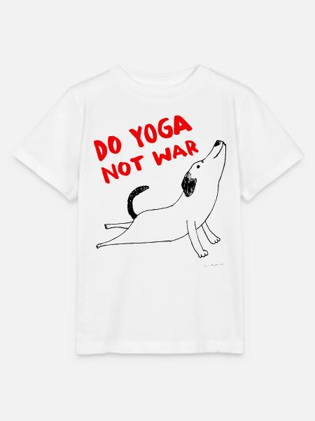 Mach Yoga statt Kriegshund - Stanley/Stella Kinder T-Shirt MINI CREATOR - Weiß