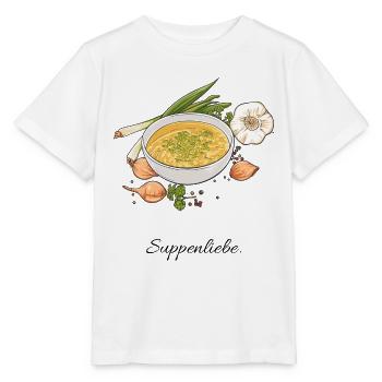 Soup Love // Illustration - Stanley/Stella MINI CREATOR Kids’ T-Shirt - white - Front - Maike (125cm)