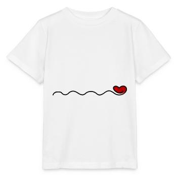 ornements de cœur - T-shirt bio MINI CREATOR Stanley/Stella Enfant - blanc - Devant - Maike (125cm)