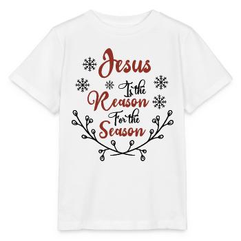 Jesus is the reason for the season - Stanley/Stella MINI CREATOR Kids’ T-Shirt - white - Front - Maike (125cm)