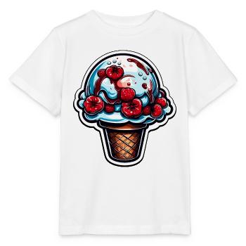 Eiscreme / Sorbet / Gelato / Sommer / Sonne - Stanley/Stella Kinder T-Shirt MINI CREATOR  - Weiß - Vorne - Maike (125cm)