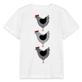 Hühner Huhn Hahn Kücken Federvieh Vogel Eier Ei - Stanley/Stella Kinder T-Shirt MINI CREATOR  - Weiß - Vorne - Maike (125cm)