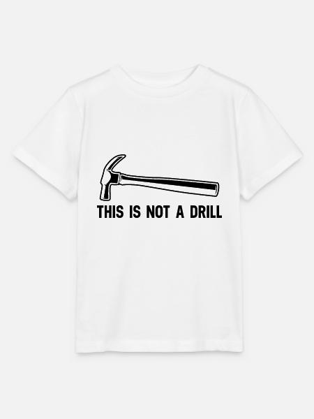 Dies ist keine Drill-Neuheit Builder-Tools - Stanley/Stella Kinder T-Shirt MINI CREATOR  - Weiß