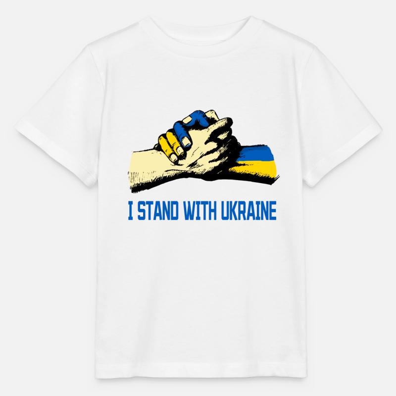 Ich stehe an der Seite der Ukraine - Stanley/Stella Kinder T-Shirt MINI CREATOR  - Weiß