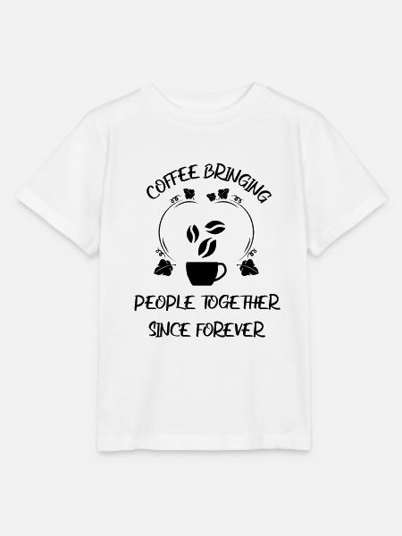 Kaffee Espresso Käffchen - Stanley/Stella Kinder T-Shirt MINI CREATOR  - Weiß