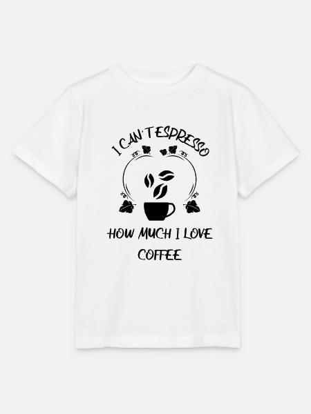 Kaffee Espresso Käffchen - Stanley/Stella Kinder T-Shirt MINI CREATOR - Weiß