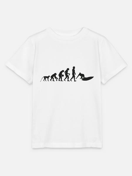 Surfen Evolution - Stanley/Stella Kinder T-Shirt MINI CREATOR - Weiß