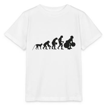 Evolution of weight lifting - Stanley/Stella MINI CREATOR Kids’ T-Shirt - white - Front - Maike (125cm)