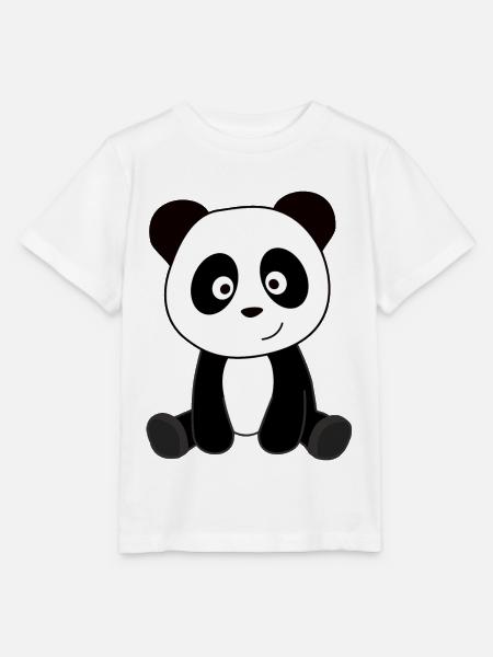 Panda Pandabär süße Tiere Kinder Teddy - Stanley/Stella Kinder T-Shirt MINI CREATOR - Weiß