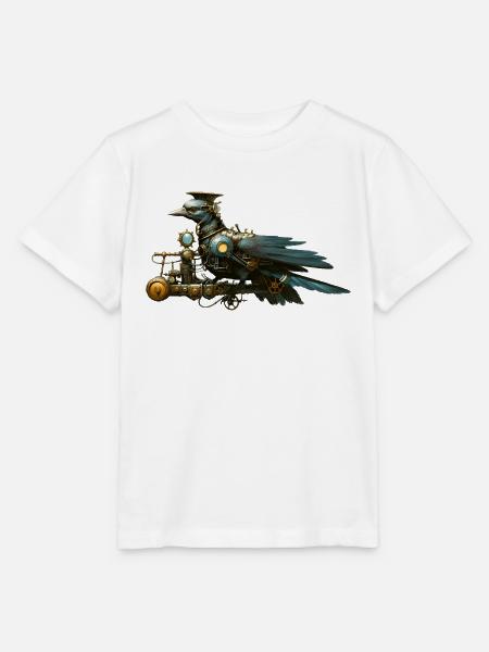 Steampunk Vogel - Stanley/Stella Kinder T-Shirt MINI CREATOR  - Weiß