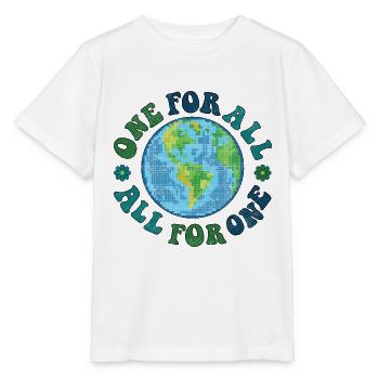 Un pour tous, tous pour un - Rétro - T-shirt bio MINI CREATOR Stanley/Stella Enfant - blanc - Devant - Maike (125cm)