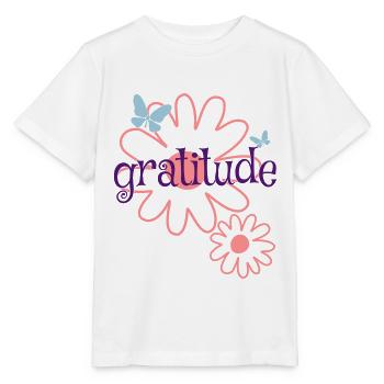 Motivating sayings Beautiful saying Gratitude - Stanley/Stella MINI CREATOR Kids’ T-Shirt - white - Front - Maike (125cm)