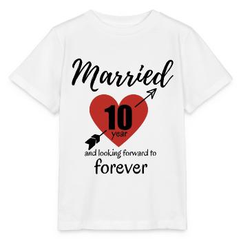 10. Hochzeitstag - Stanley/Stella Kinder T-Shirt MINI CREATOR  - Weiß - Vorne - Maike (125cm)
