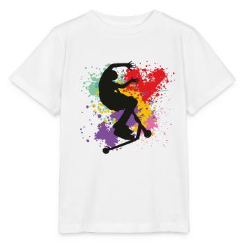 Freestyle-Roller - Stanley/Stella Kinder T-Shirt MINI CREATOR  - Weiß - Vorne - Maike (125cm)