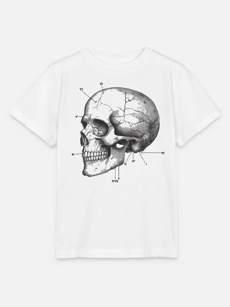 Anatomy skull - Stanley/Stella Kinder T-Shirt MINI CREATOR  - Weiß