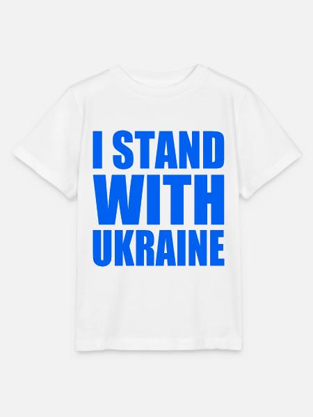 I stand with ukraine - Stanley/Stella Kinder T-Shirt MINI CREATOR - Weiß