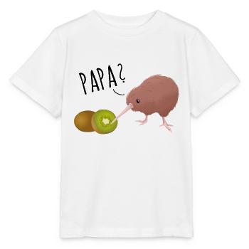 Kiwi Papa - Bist du's? - Stanley/Stella Kinder T-Shirt MINI CREATOR  - Weiß - Vorne - Maike (125cm)