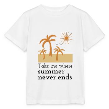 Sommer Palmen Strand Sonne Urlaub Geschenk - Stanley/Stella Kinder T-Shirt MINI CREATOR  - Weiß - Vorne - Maike (125cm)
